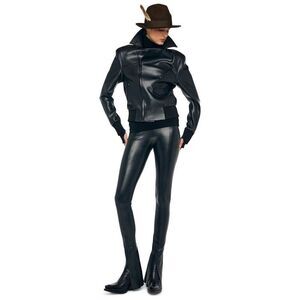 Norma Kamali Spat Leggings Black XL/38 Stretch Going Out Party Chic Trendy